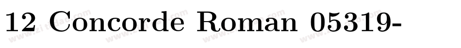 12 Concorde Roman 05319字体转换